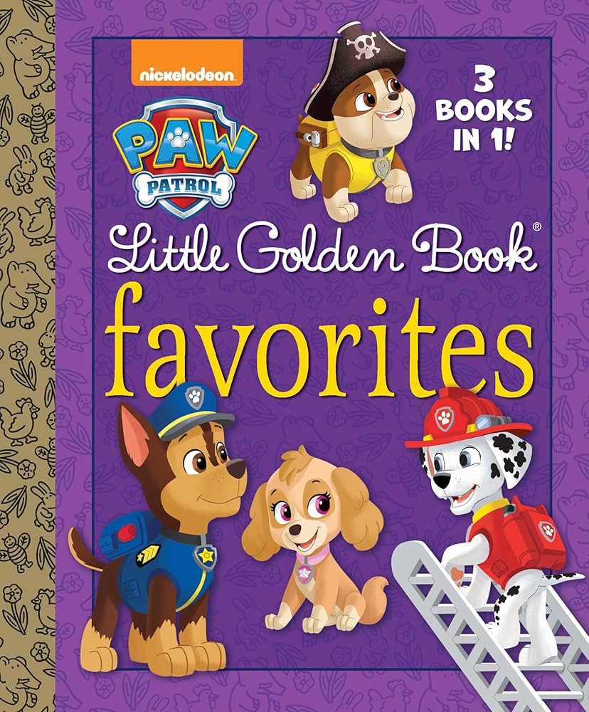 Paw Patrol - "Little Golden Book Favorites" 3 Books In 1-rebooked, children's book, teenager's book, second hand book, english book, 小童書,青少年書,二手書,英文書