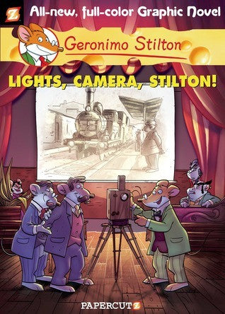 Geronimo Stilton - "Lights, Camera, Stilton!"-rebooked, children's book, teenager's book, second hand book, english book, 小童書,青少年書,二手書,英文書