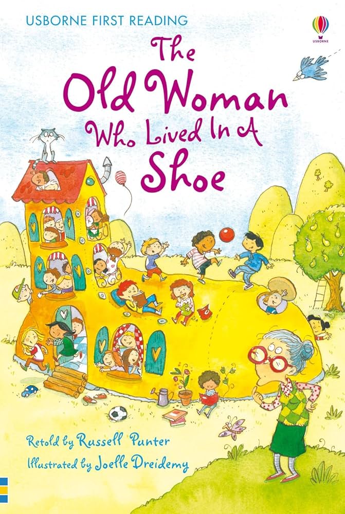 Usborne First Reading - "The Old Woman Who Lived in a Shoe"-rebooked, children's book, teenager's book, second hand book, english book, 小童書,青少年書,二手書,英文書