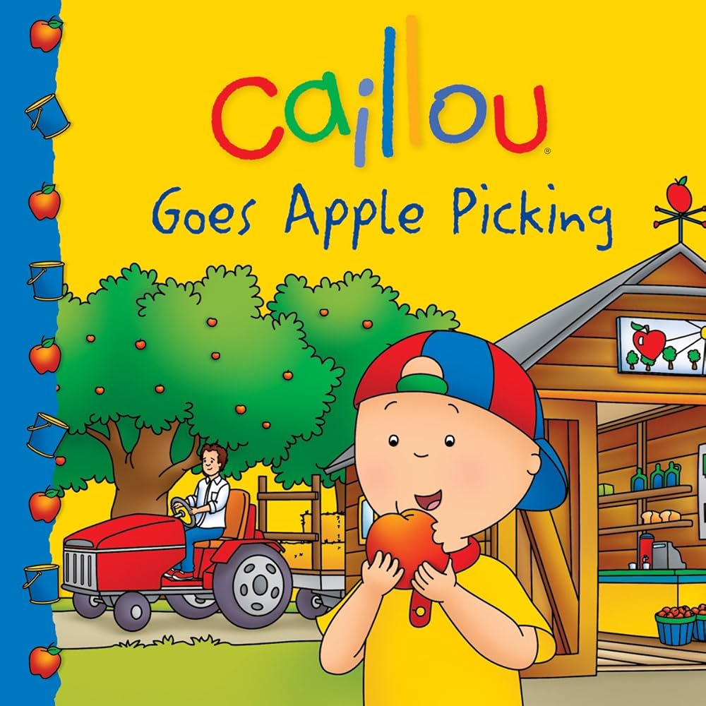 Caillou - "Goes Apple Picking"-rebooked, children's book, teenager's book, second hand book, english book, 小童書,青少年書,二手書,英文書