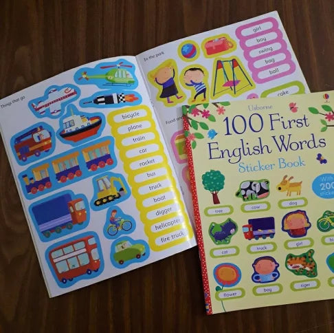 Usborne 100 First English Words Sticker Book