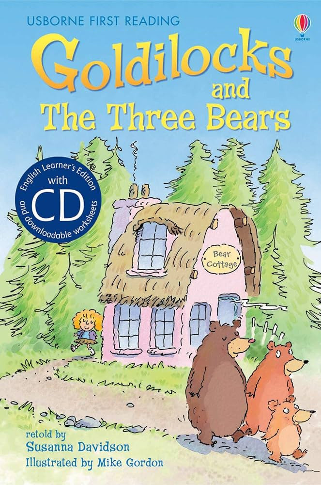Usborne First Reading - "Goldilocks and the Three Bears"-rebooked, children's book, teenager's book, second hand book, english book, 小童書，青少年書，二手書，英文書
