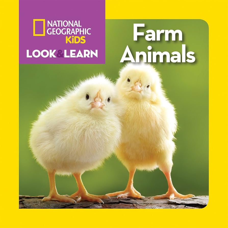 National Geographic Kids (Look & Learn) - "Farm Animals"-rebooked, children's book, teenager's book, second hand book, english book, 小童書，青少年書，二手書，英文書