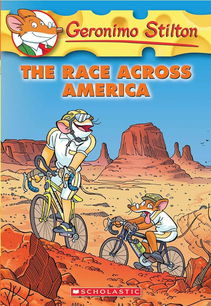 Geronimo Stilton - "The Race Across America"-rebooked, children's book, teenager's book, second hand book, english book, 小童書，青少年書，二手書，英文書