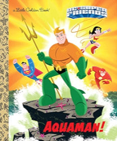 A Little Golden Book - "Aquaman!"-rebooked, children's book, teenager's book, second hand book, english book, 小童書，青少年書，二手書，英文書