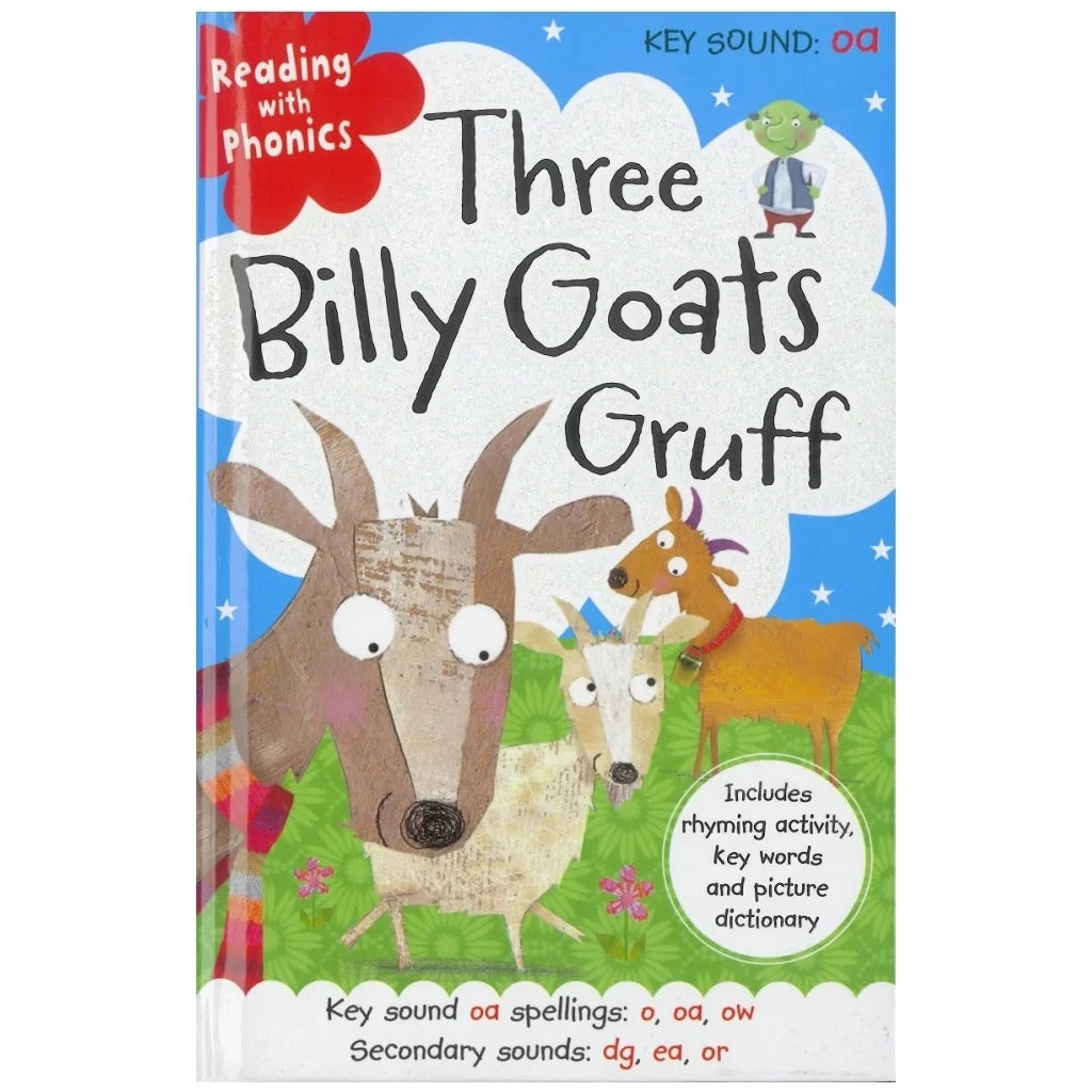 Reading with Phonics - "Three Billy Goats Gruff"-rebooked, children's book, teenager's book, second hand book, english book, 小童書，青少年書，二手書，英文書