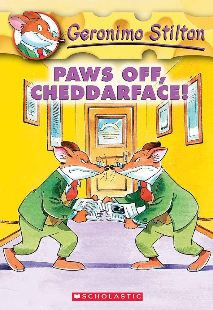 Geronimo Stilton - " Paws Off, Cheddarface! "-rebooked, children's book, teenager's book, second hand book, english book, 小童書，青少年書，二手書，英文書