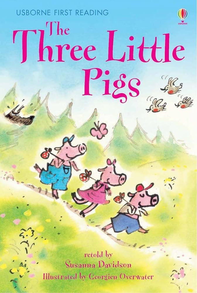 Usborne First Reading - "The Three Little Pigs"-rebooked, children's book, teenager's book, second hand book, english book, 小童書，青少年書，二手書，英文書