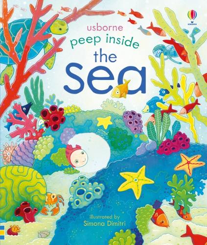 Usborne - " Peep Inside the Sea"-rebooked, children's book, teenager's book, second hand book, english book, 小童書，青少年書，二手書，英文書